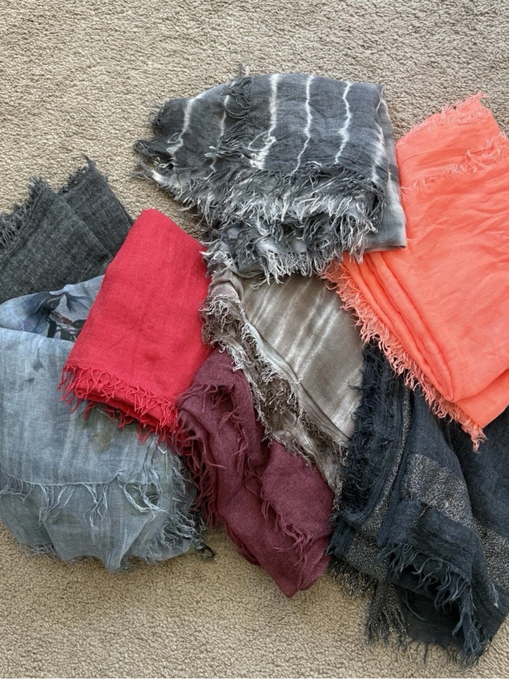 Lot Of 8 Fashion Scarves